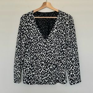 NWOT J. Crew Long Sleeve V Neck Blouse
